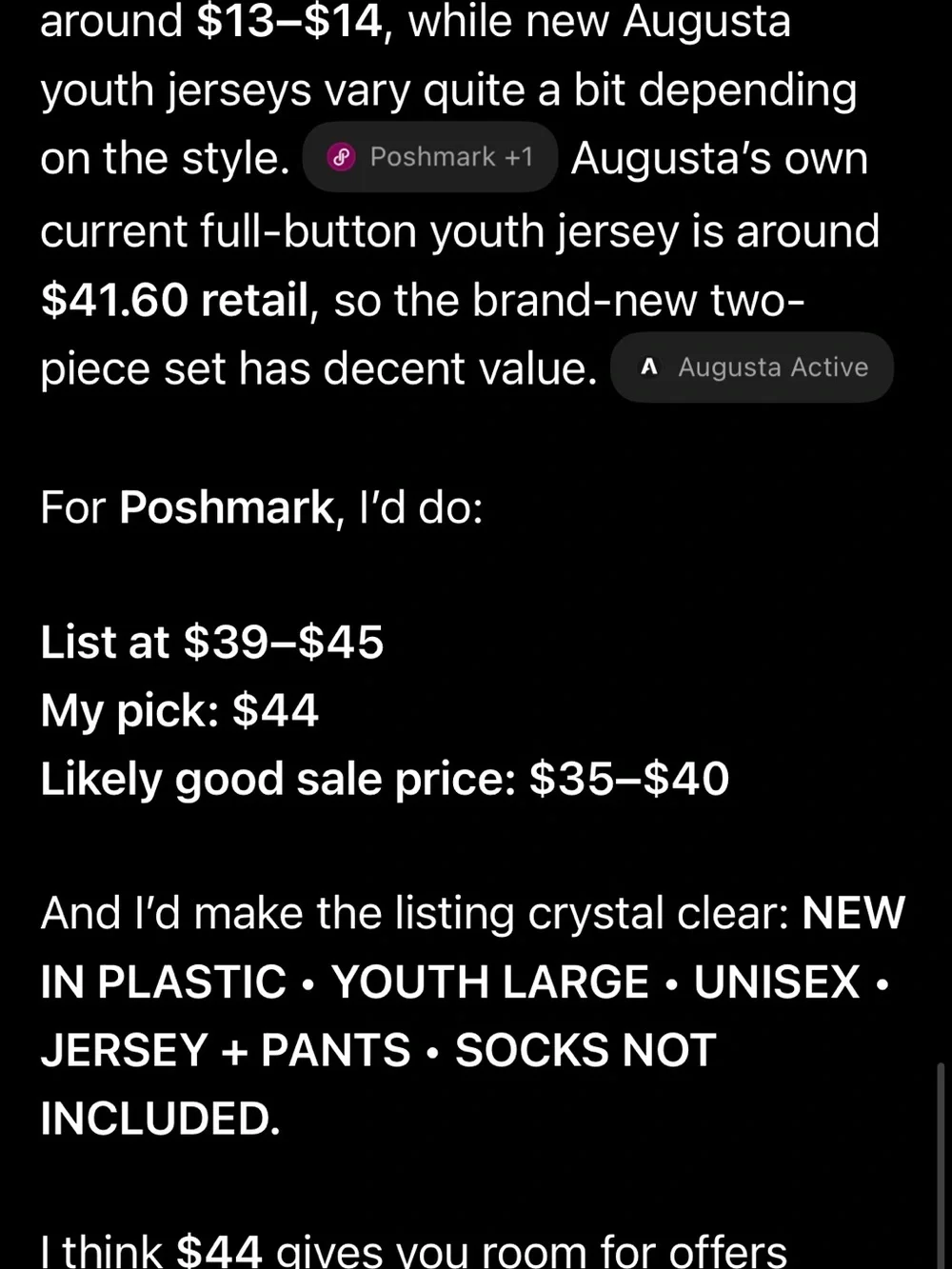 Augusta Sportswear Youth White Baseball/Softball Pants and Jersey Set